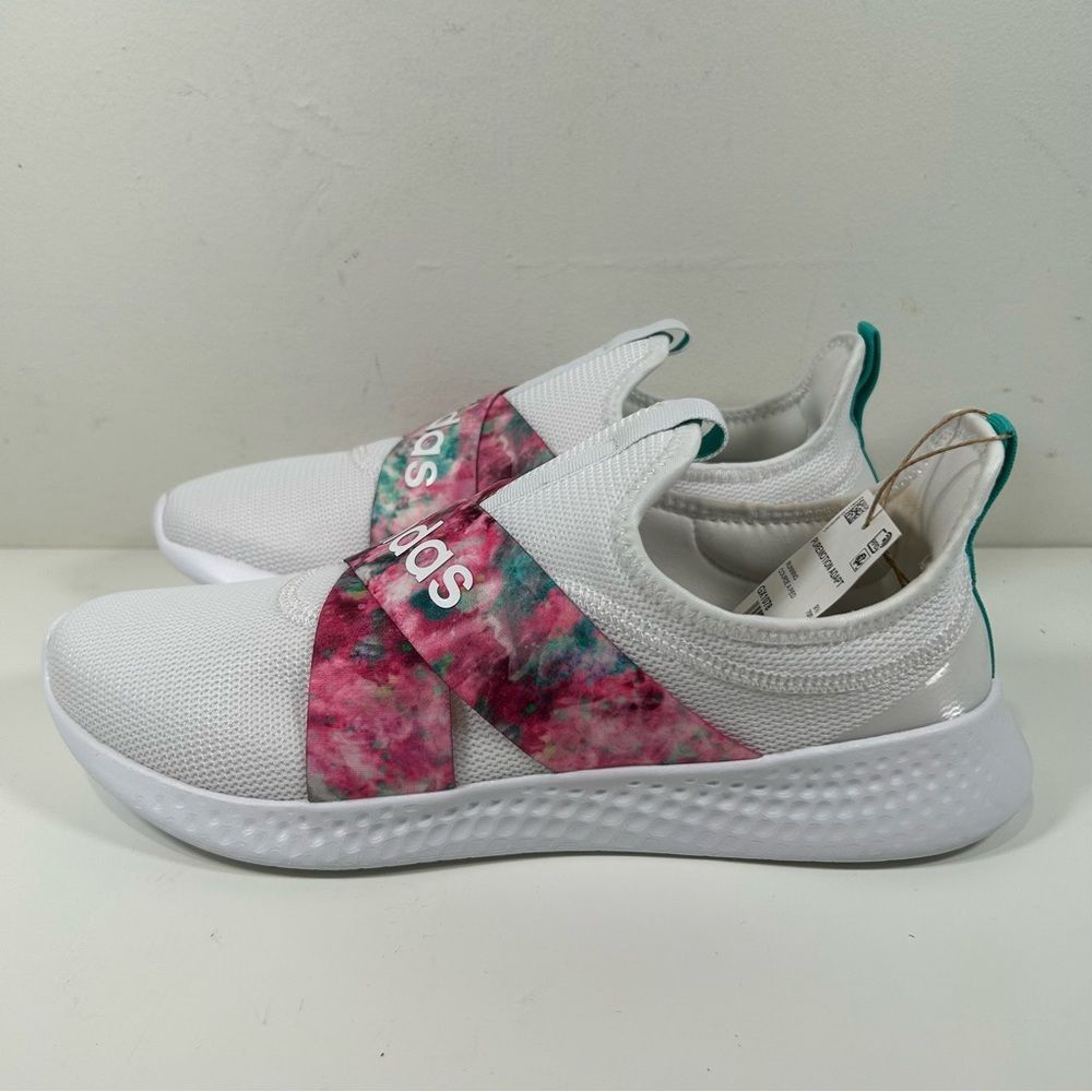Adidas Puremotion Adapt Women's White New Running Shoes Slip On Sneakers Size 11